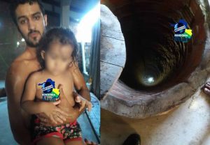 HERÓI: Criança cai em poço de mais de 10 metros e é resgatada pelo pai em Ji-Paraná