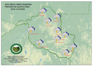 Sipam prevê dia sem sol e com chance de chuva em todo o Estado Sipam prevê dia sem sol e com chance de chuva em todo o Estado