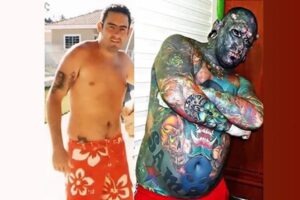 “Meus pais ficaram em choque”, diz “Caveira” após tatuagens e mutilações “Meus pais ficaram em choque”, diz “Caveira” após tatuagens e mutilações