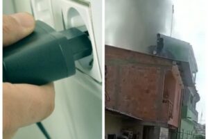 Carregador esquecido na tomada pode ter ocasionado incêndio em casa Carregador esquecido na tomada pode ter ocasionado incêndio em casa