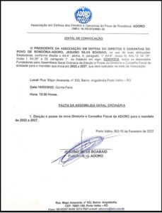 EDITAL DE CONVOCAÇÃO DE ASSEMBLÉIA GERAL DA ADORO EDITAL DE CONVOCAÇÃO DE ASSEMBLÉIA GERAL DA ADORO